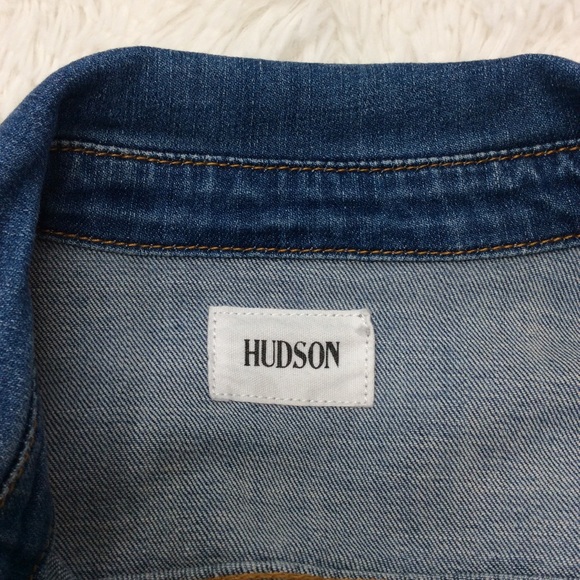 HUDSON Elbow Patch Kids Denim Jacket Size S - Picture 3 of 8